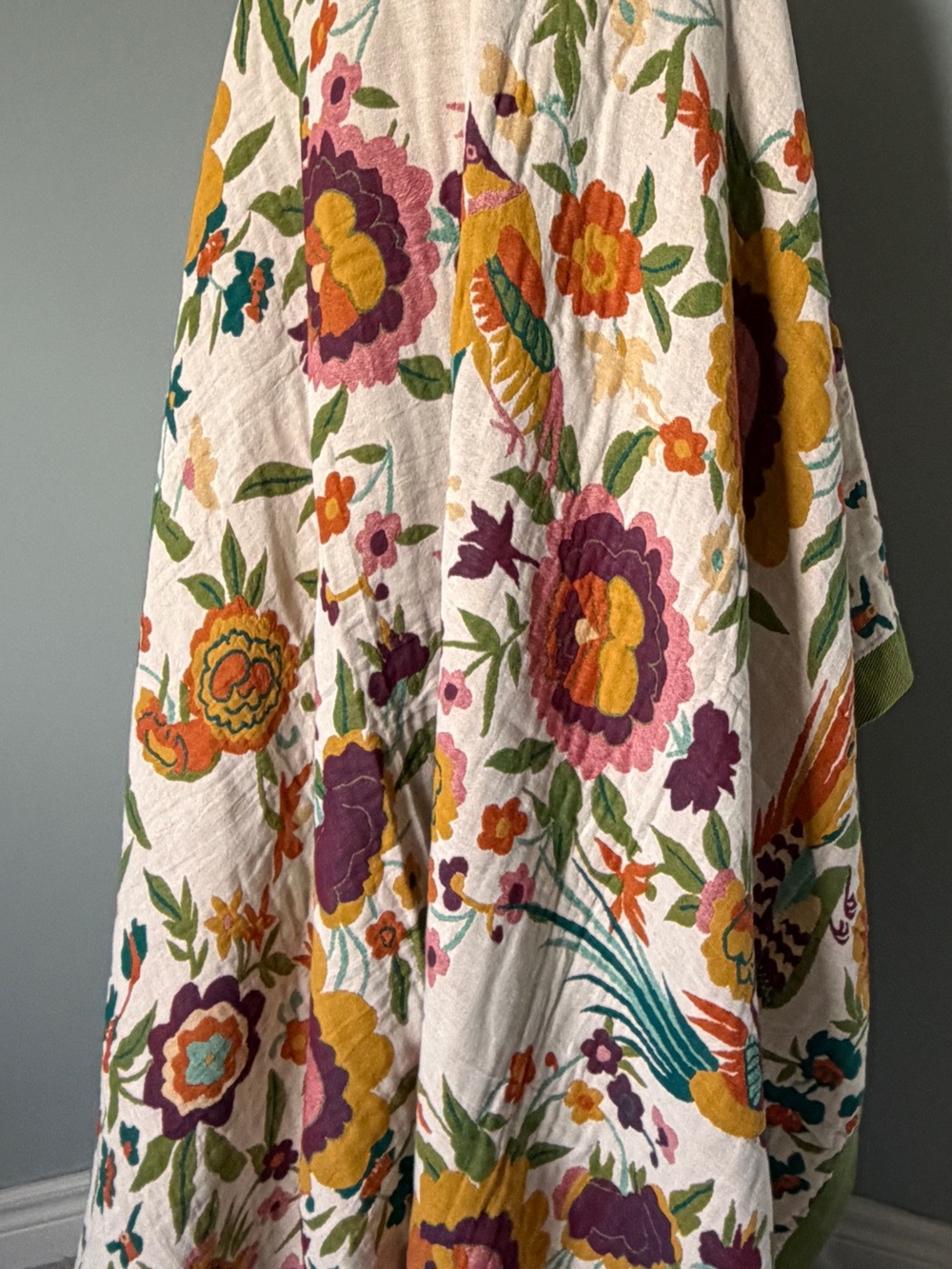🔥🆕🔥 Reversible 100% Cotton Jacquard Floral Throw Blanket - 60x80 - Picture 2 of 8